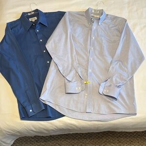Set of 2 men’s dress shirts both size 16 1/2, 34-35.  EUC. Cleaned & ready to go
